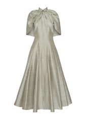 Brandon Maxwell - Women's Gingham Silk Caplet Midi Dress - Print - Moda Operandi