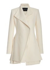 Brandon Maxwell - Women's Layered Wool-Silk Mini Blazer Dress - White - Moda Operandi