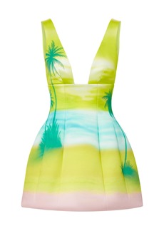 Brandon Maxwell - Women's Silk Mini Bubble Dress - Multi - US 4 - Moda Operandi