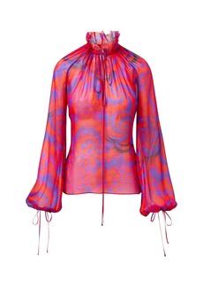 Brandon Maxwell - Women's The Mika Silk Top - Multi/floral - Moda Operandi