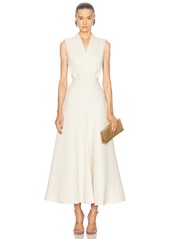 Brandon Maxwell Emelie Blouson Wrap Dress