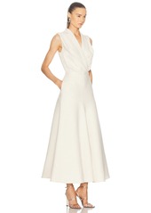 Brandon Maxwell Emelie Blouson Wrap Dress