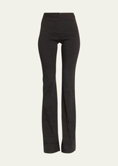 Brandon Maxwell The Fae Flare Stretch Linen Pants