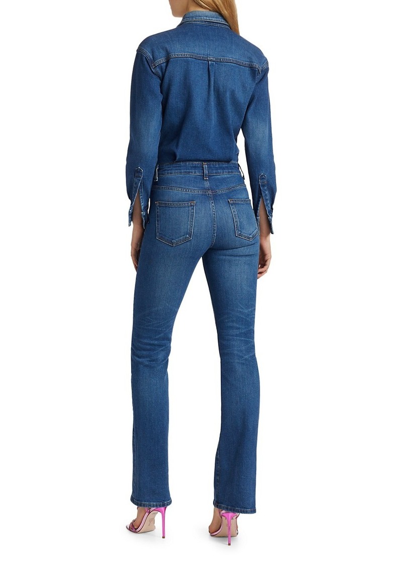 brandon maxwell denim jumpsuit