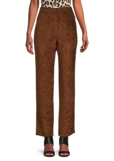 Brandon Maxwell High Rise Textured Tapered Pants