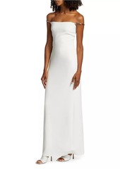 Brandon Maxwell Off-The-Shoulder Slip Gown