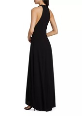 Brandon Maxwell The Banks Gathered Waist Maxi Dress