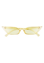 Brass Plum 60mm Super Slim Cat Eye Sunglasses