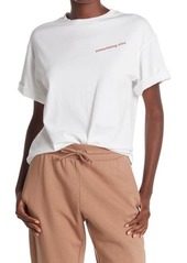 Brass Plum BP. + Wildfang Boxy Organic Cotton Graphic Tee in White- Tan Something Else at Nordstrom
