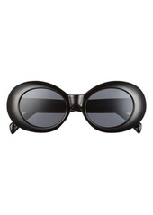 Brass Plum BP. 51mm Oval Sunglasses in Black at Nordstrom