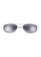 Brass Plum BP. 53mm Wrap Sunglasses in White at Nordstrom Rack