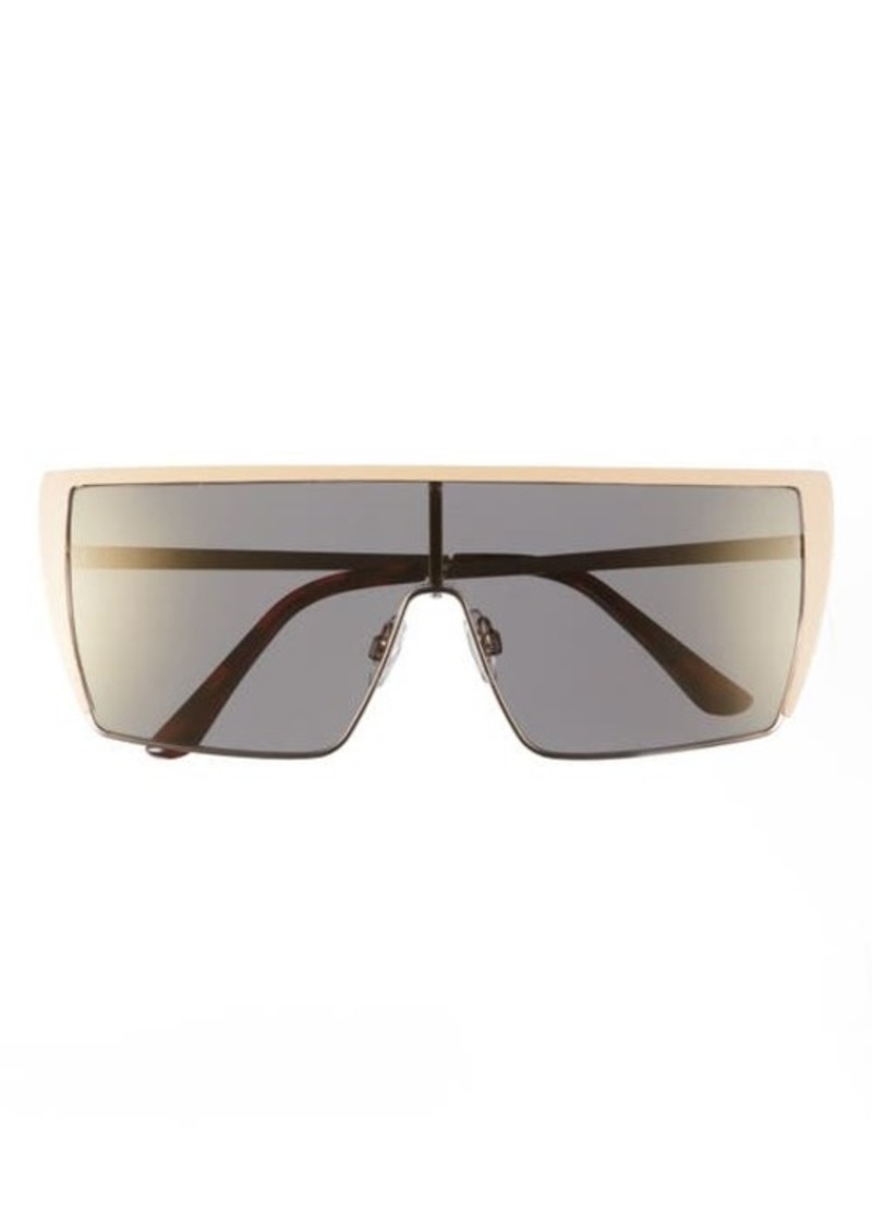 Brass Plum BP. 60mm Flat Top Rimless Shield Sunglasses