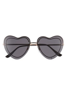 Brass Plum BP. 63mm Oversize Double Heart Sunglasses