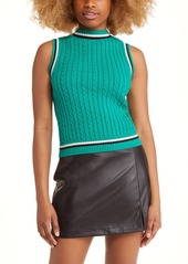 Brass Plum BP. Cable Stitch Sweater Vest in Green Lake at Nordstrom Rack
