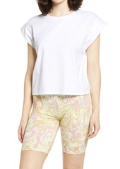 Brass Plum BP. Extended Shoulder Top in White at Nordstrom
