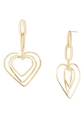 Brass Plum BP. Heart Link Statement Earrings in Gold at Nordstrom
