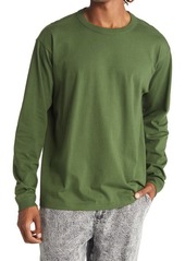 Brass Plum BP. Long Sleeve Crewneck T-Shirt in Green Thicket at Nordstrom