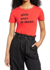 Brass Plum BP. Pride Gender Inclusive Graphic Baby Tee in Red Girls/Gays/Theys at Nordstrom
