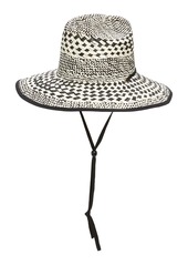 Brass Plum BP. Straw Panama Hat in Black- White at Nordstrom Rack