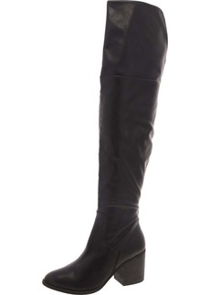 Brass Plum Luke Womens Zipper Heels Over-The-Knee Boots