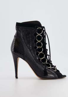 Brian Atwood Python Laced Ankle Boots