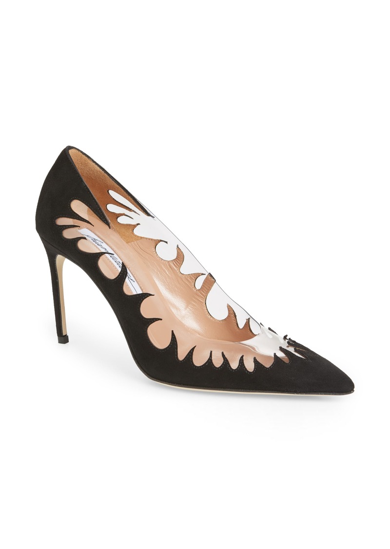 Brian Atwood Victory Cutout Pointy Toe Pump (Women)