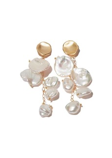Brinker & Eliza Petal pearl drop earrings