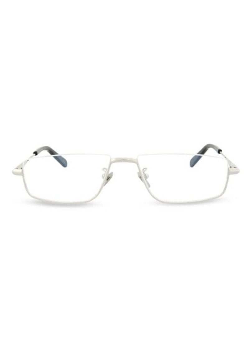 Brioni 56MM Rectangle Half Rim Eyeglasses