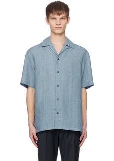Brioni Blue Tennis-Tail Shirt