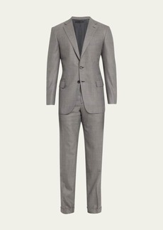Brioni Men's Brun Super 150s Wool Plaid Suit