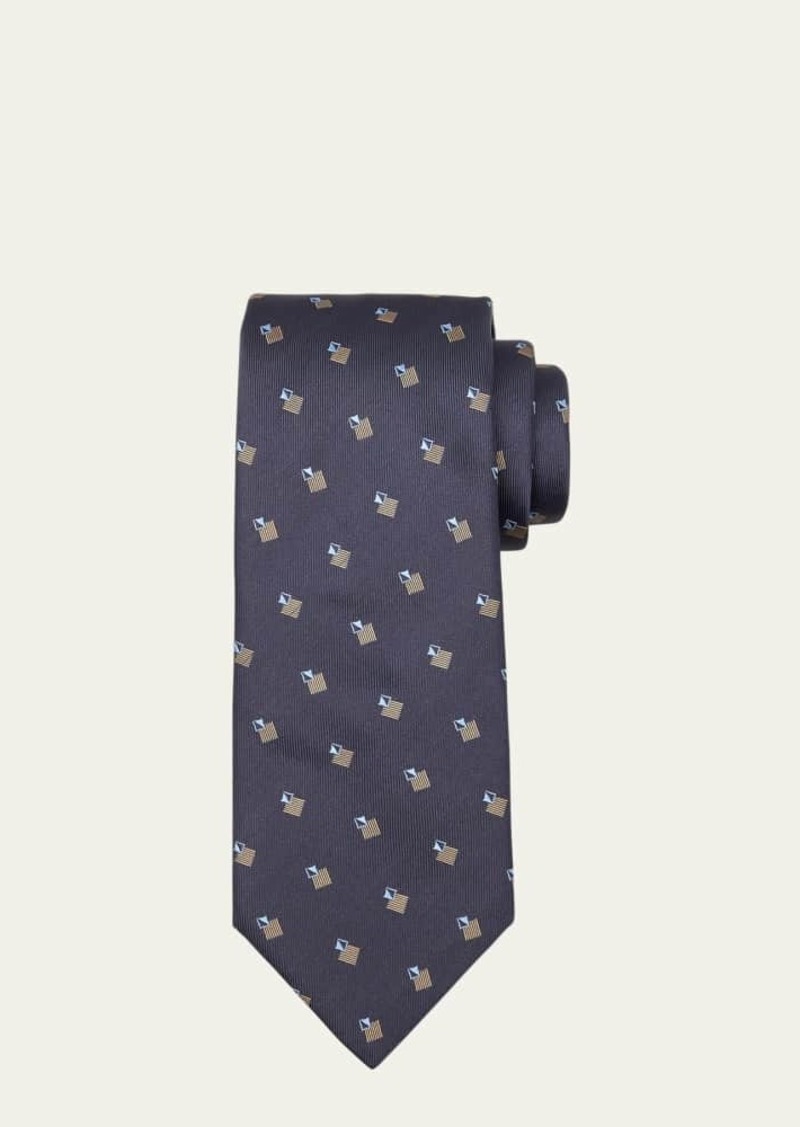 Brioni Men's Geometric Silk Tie