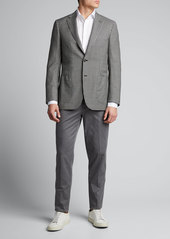 Brioni Men's Gingham Check Two-Button Jacket