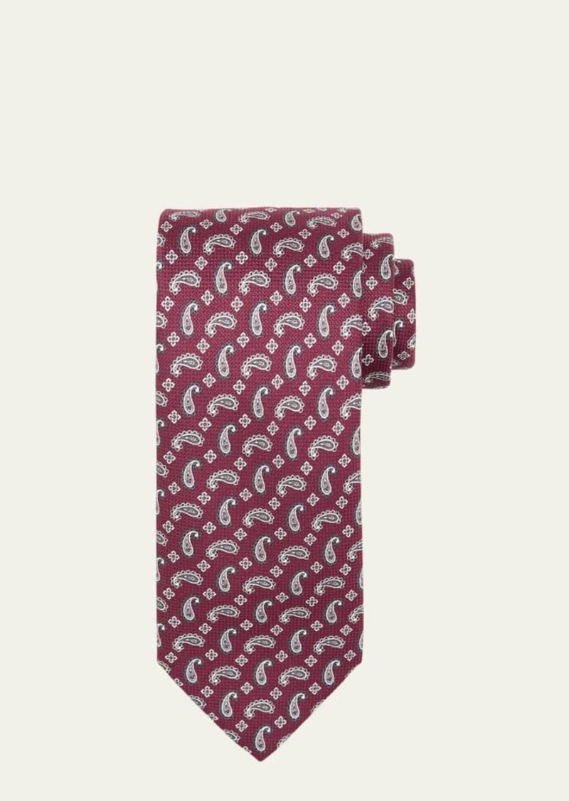 Brioni Men's Micro-Paisley Silk Tie