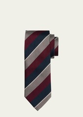 Brioni Men's Regimental Stripe Silk Tie