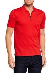 Brioni Men's Short-Sleeve Solid Polo Shirt