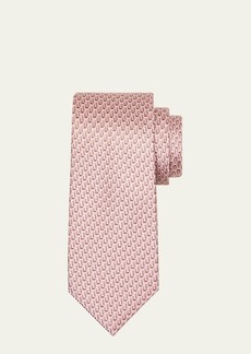 Brioni Men's Silk Geometric Jacquard Tie