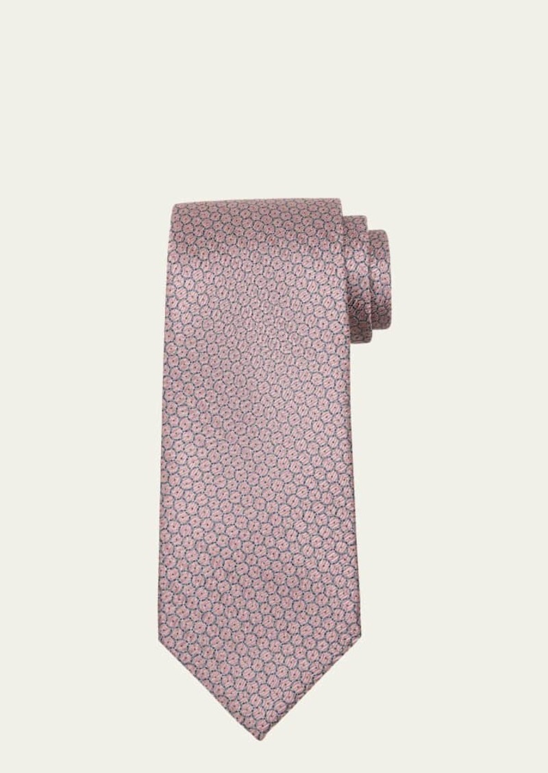 Brioni Men's Silk Micro-Geometric Tie