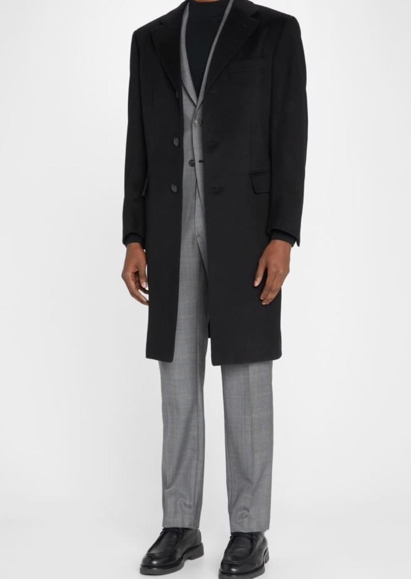 Brioni Men's Solid Cashmere Topcoat