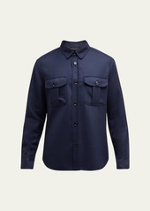 Brioni Men's Stretch Wool Overshirt