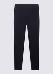 BRIONI NAVY COTTON CASHMERE AND SILK BLEND PANTS