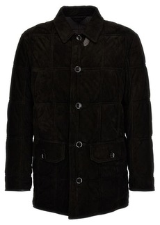 BRIONI Quilted suede down jacket