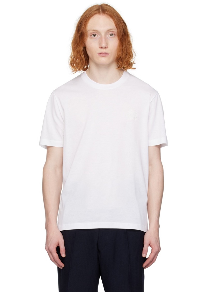 Brioni White Embroidered T-Shirt