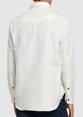 Brioni Cotton & Linen Western Shirt