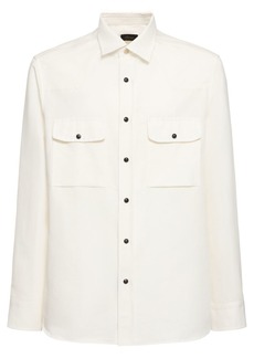 Brioni Cotton & Linen Western Shirt