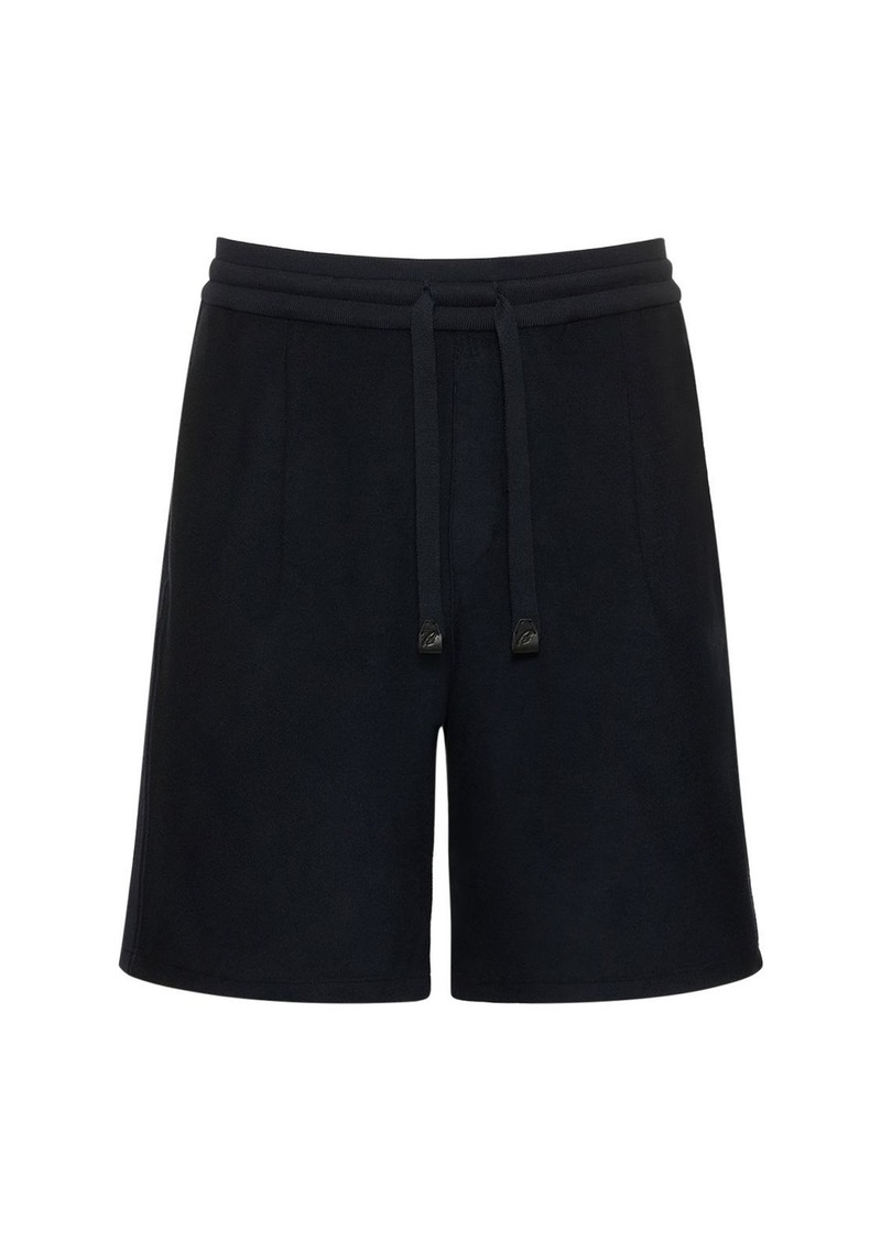 Brioni Cotton & Silk Terrycloth Shorts