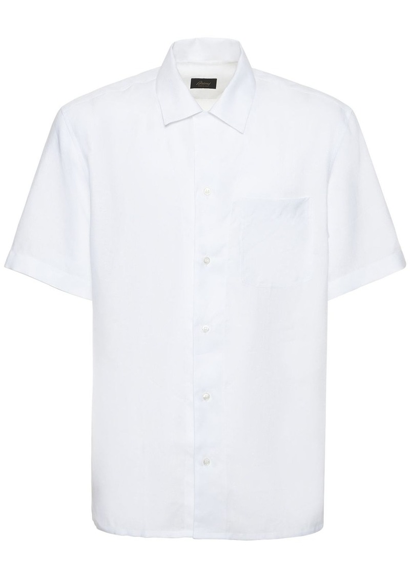 Brioni Linen Short Sleeve Shirt