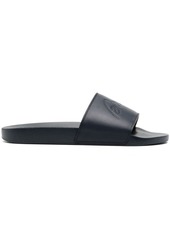 Brioni logo-debossed leather slides