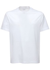 Brioni Logo Embroidery Cotton Jersey T-shirt