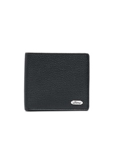 Brioni logo-plaque leather wallet