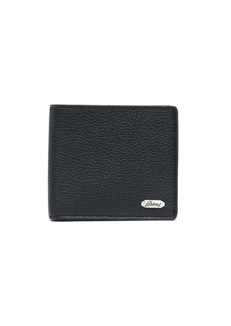 Brioni logo-plaque leather wallet